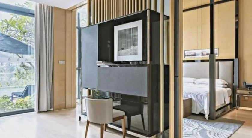 Bed in The Mulian Urban Resort Hotels Huadu