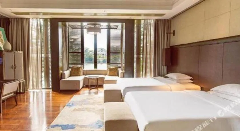 Bed in The Mulian Urban Resort Hotels Huadu