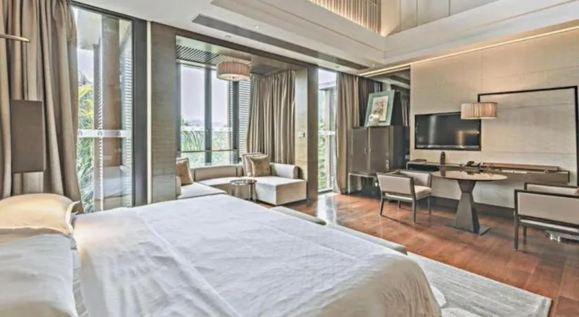 Bed in The Mulian Urban Resort Hotels Huadu