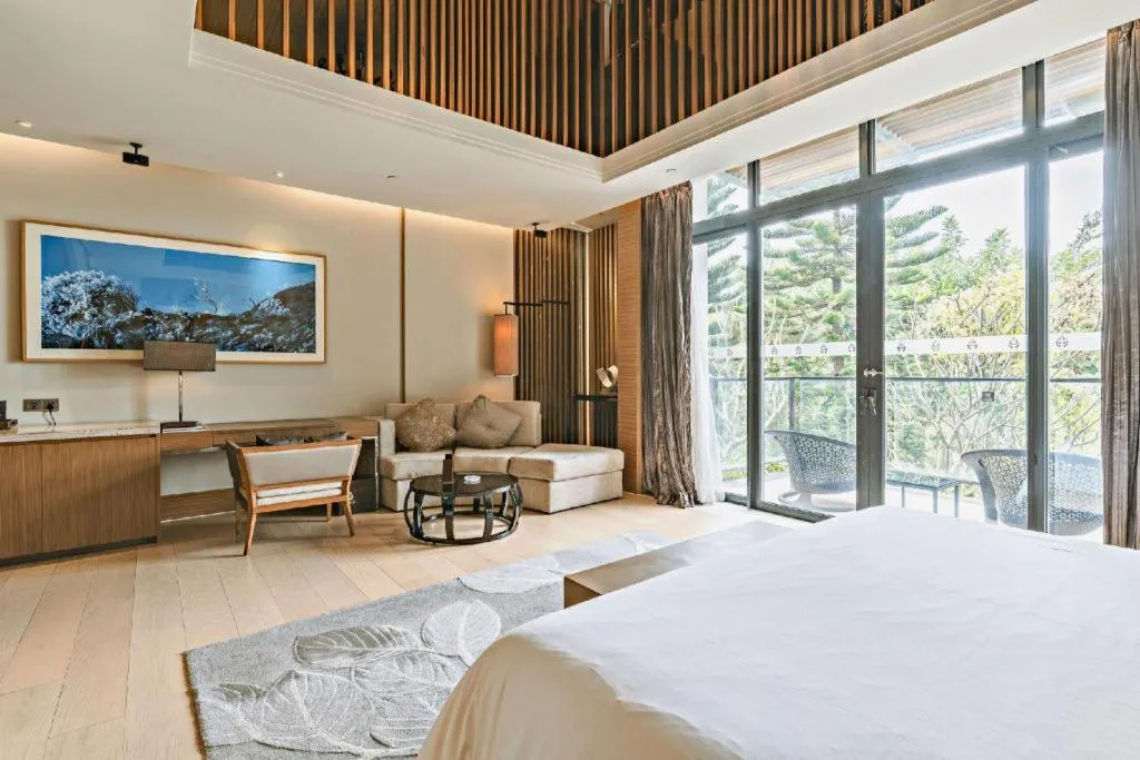 Bed in The Mulian Urban Resort Hotels Huadu