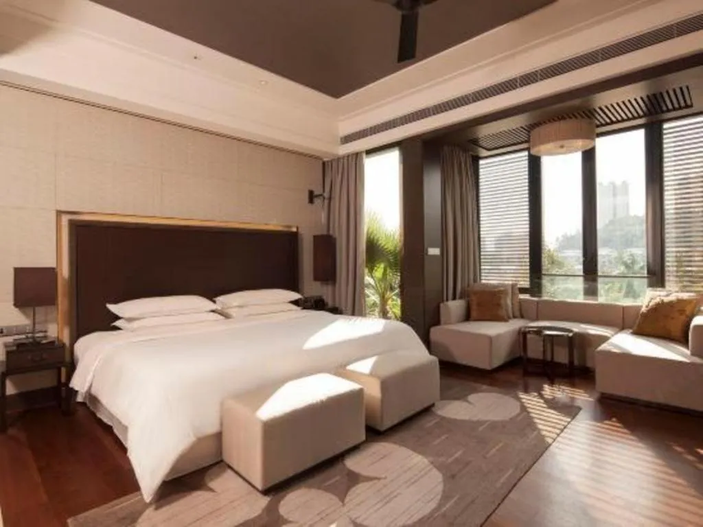 Bed in The Mulian Urban Resort Hotels Huadu