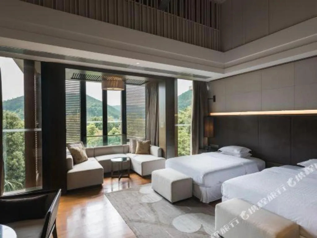 Bed in The Mulian Urban Resort Hotels Huadu