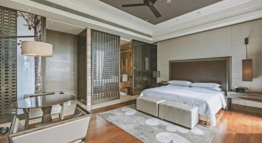 Bed in The Mulian Urban Resort Hotels Huadu