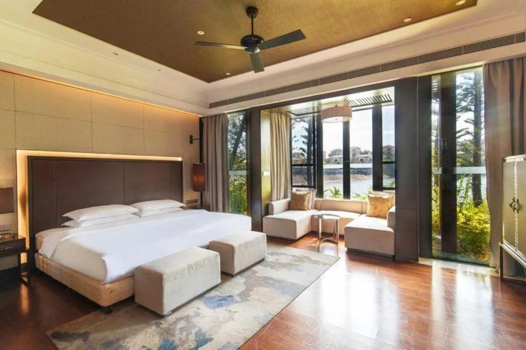 Bed in The Mulian Urban Resort Hotels Huadu