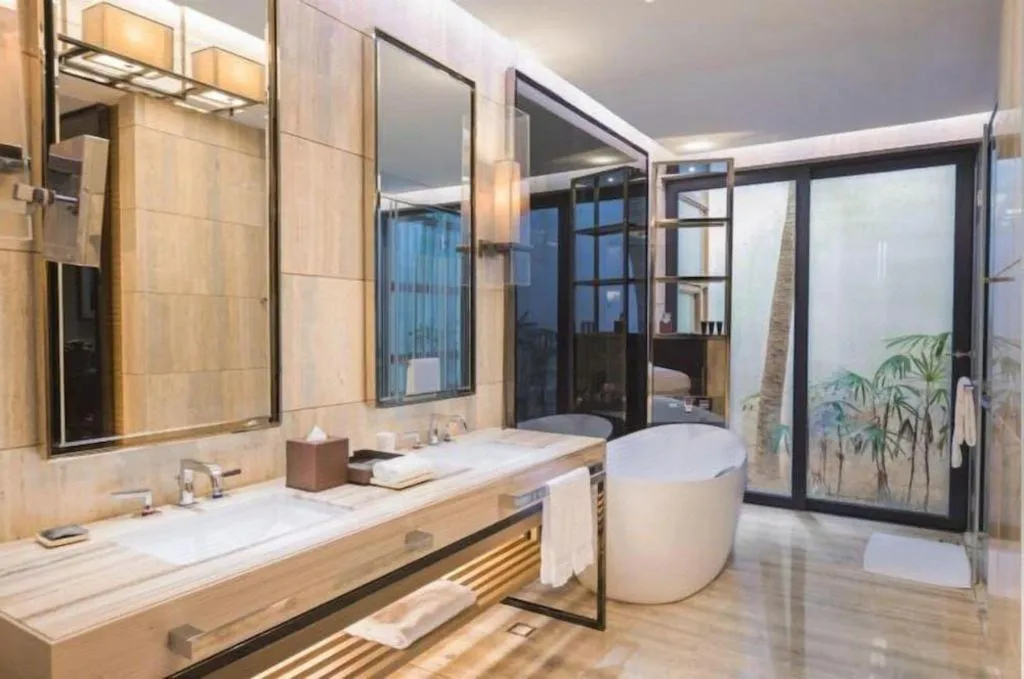 Bed in The Mulian Urban Resort Hotels Huadu