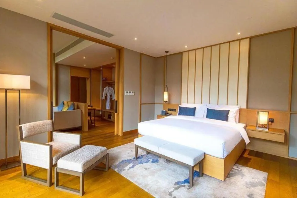 Bed in The Mulian Urban Resort Hotels Huadu