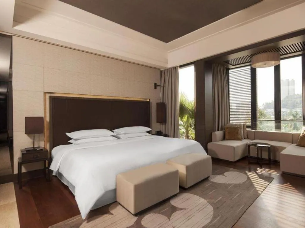 Bed in The Mulian Urban Resort Hotels Huadu