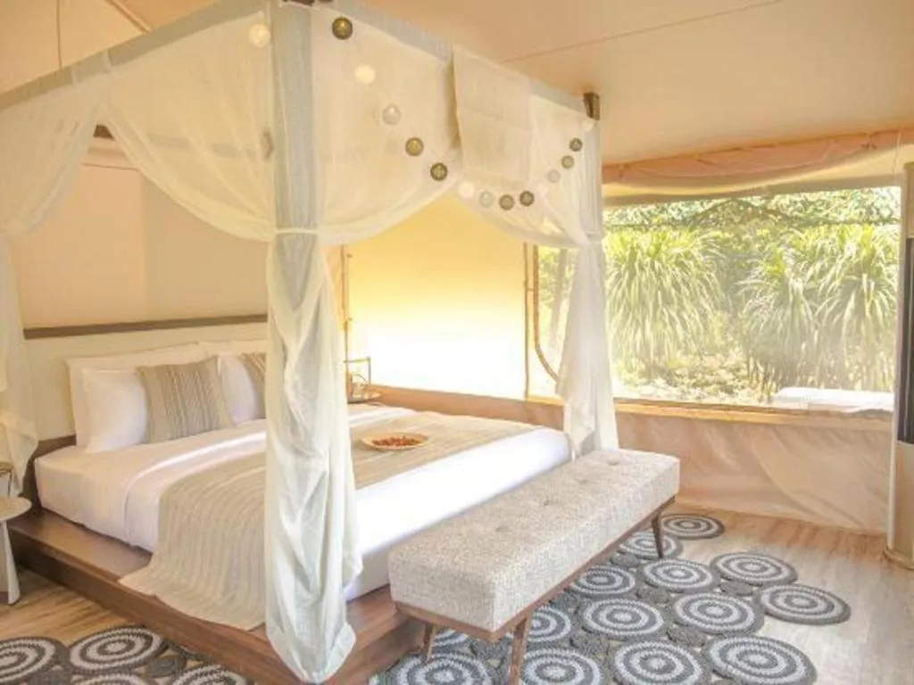 Bed in The Mulian Urban Resort Hotels Huadu