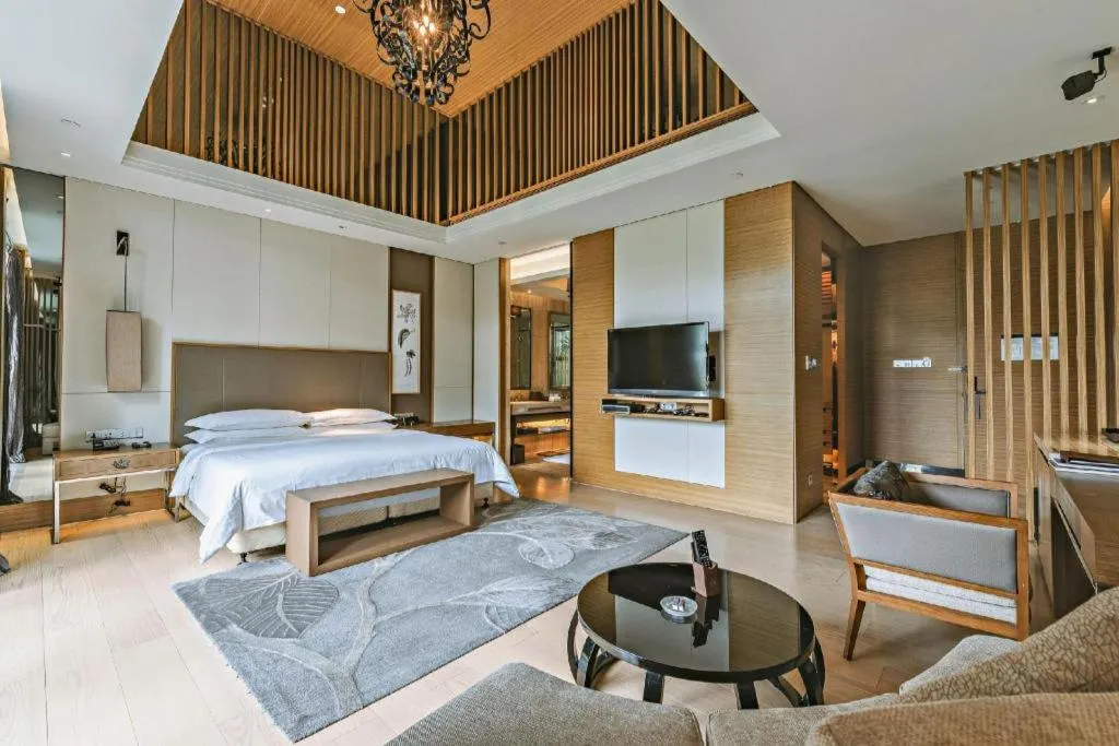 Bed in The Mulian Urban Resort Hotels Huadu