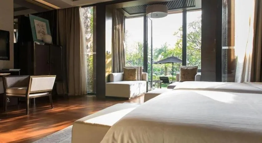 Bed in The Mulian Urban Resort Hotels Huadu