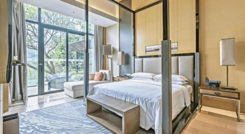 Bed in The Mulian Urban Resort Hotels Huadu