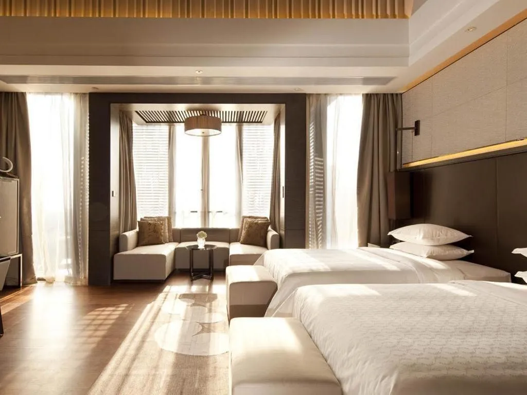 Bed in The Mulian Urban Resort Hotels Huadu