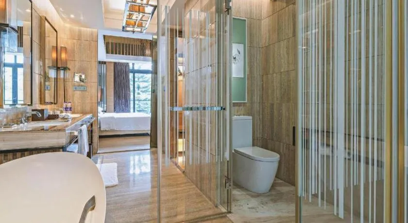 Bed in The Mulian Urban Resort Hotels Huadu