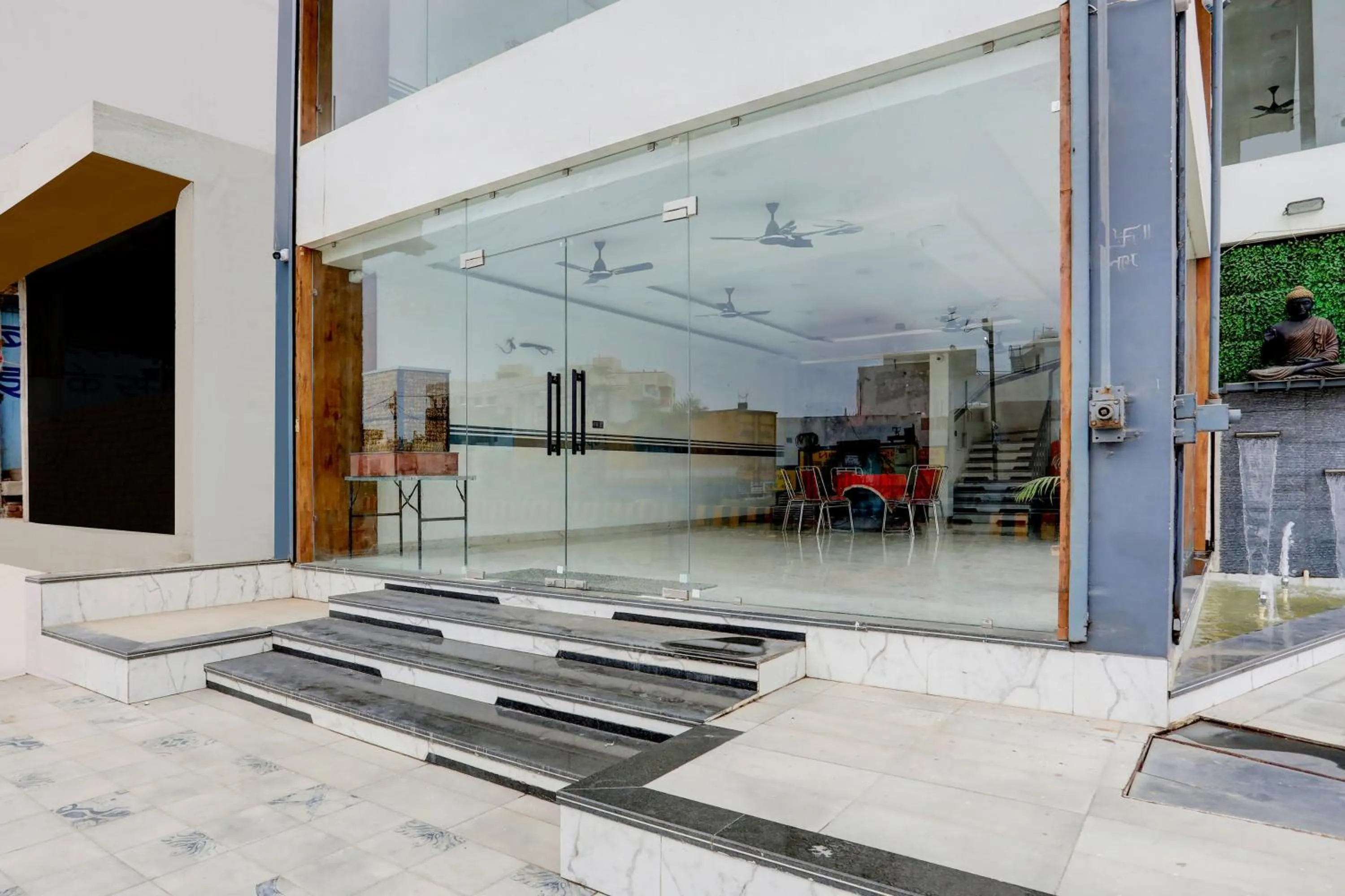 Facade/entrance in HOTEL O ANUSHTHAN