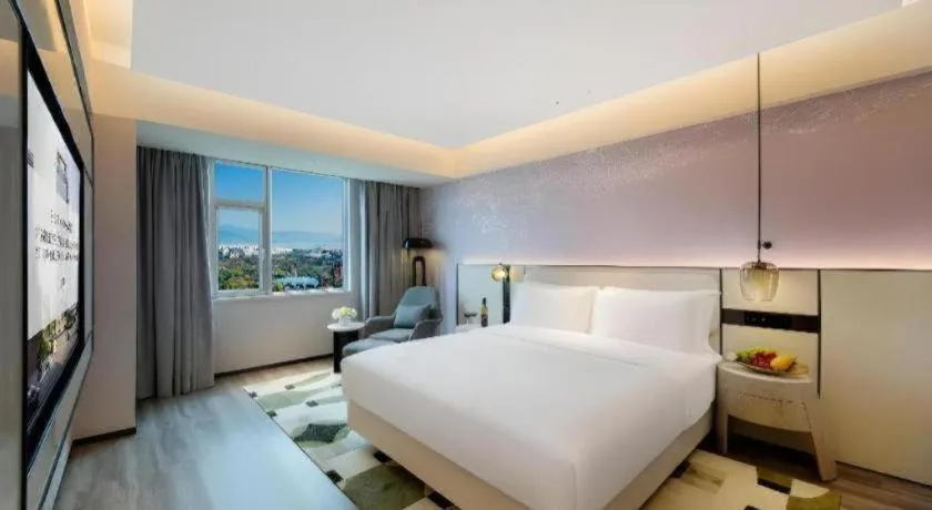 Bed in Seaview Gleetour Hotel Shenzhen Eastwing building