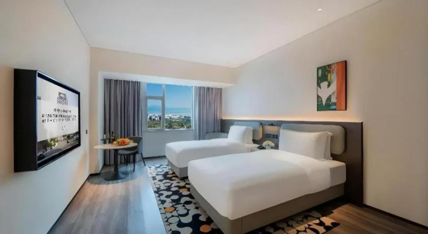 Bed in Seaview Gleetour Hotel Shenzhen Eastwing building