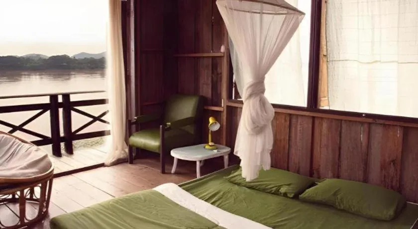 Bed in Baan ChanKhiang at ChiangKhan