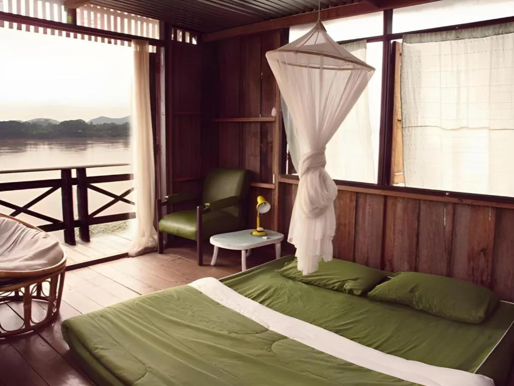 Bed in Baan ChanKhiang at ChiangKhan