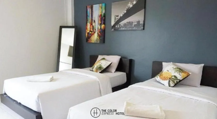 Bed in The Color Express Hotel