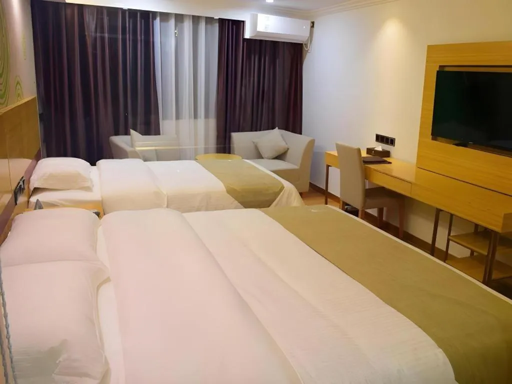 Bed in GreenTree Inn Qingyuan Qinghe Avenue Branch