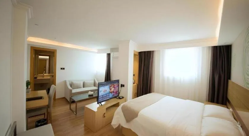 Bed in GreenTree Inn Qingyuan Qinghe Avenue Branch