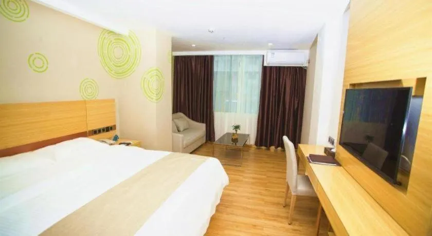 Bed in GreenTree Inn Qingyuan Qinghe Avenue Branch