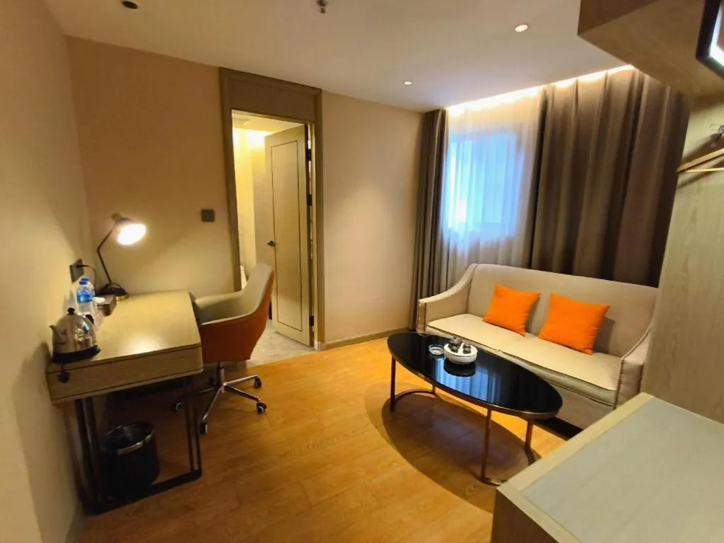 Bed in GreenTree Inn Qingyuan Qinghe Avenue Branch