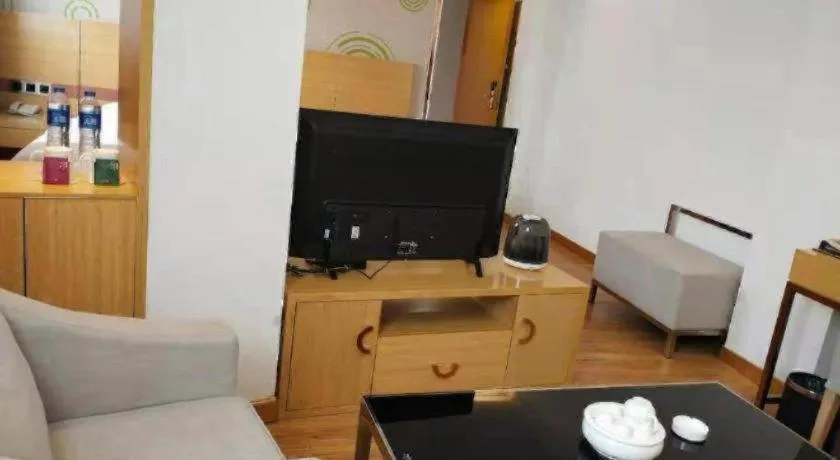 Bed in GreenTree Inn Qingyuan Qinghe Avenue Branch