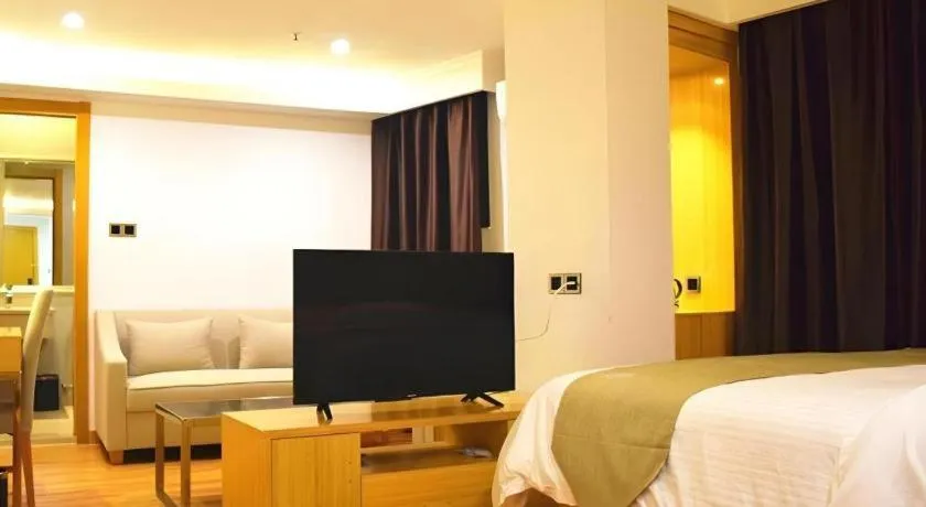 Bed in GreenTree Inn Qingyuan Qinghe Avenue Branch