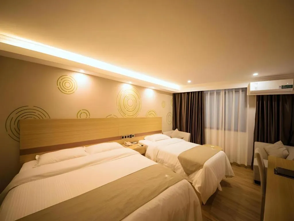 Bed in GreenTree Inn Qingyuan Qinghe Avenue Branch