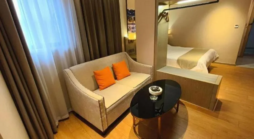 Bed in GreenTree Inn Qingyuan Qinghe Avenue Branch