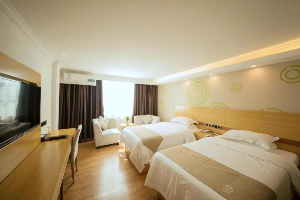 Bed in GreenTree Inn Qingyuan Qinghe Avenue Branch
