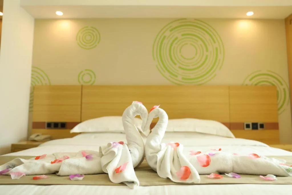 Bed in GreenTree Inn Qingyuan Qinghe Avenue Branch