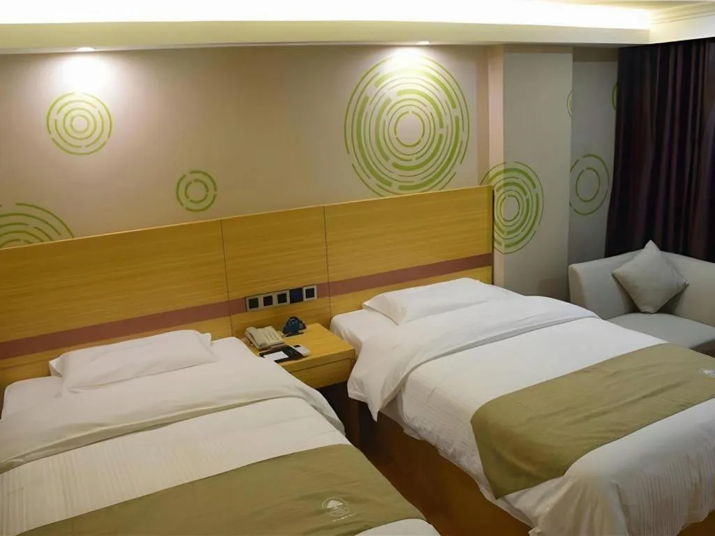 Bed in GreenTree Inn Qingyuan Qinghe Avenue Branch
