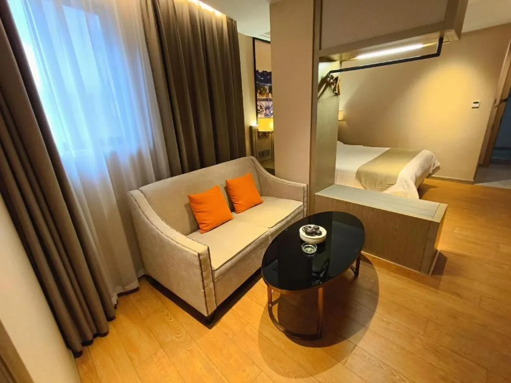 Bed in GreenTree Inn Qingyuan Qinghe Avenue Branch