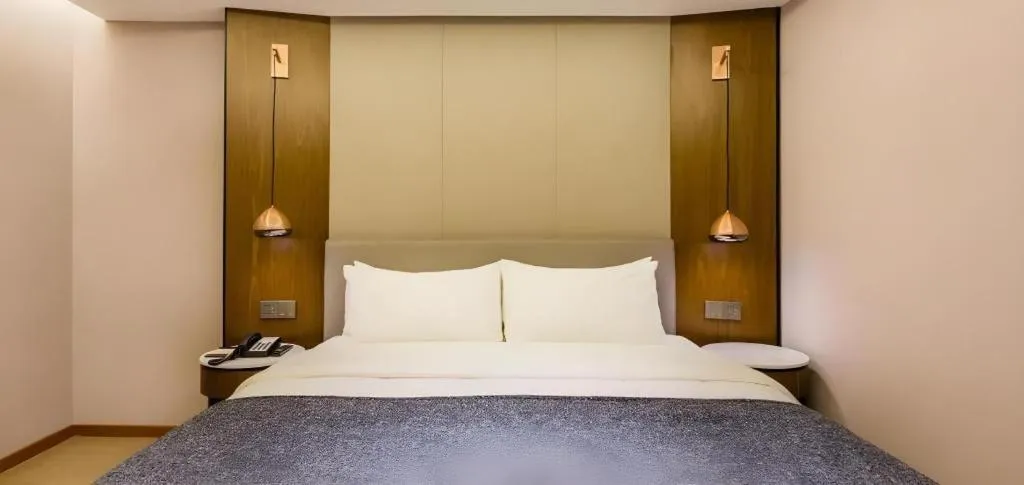 Bed in Yitel Collection Beijing Capital Airport New International Exhibition