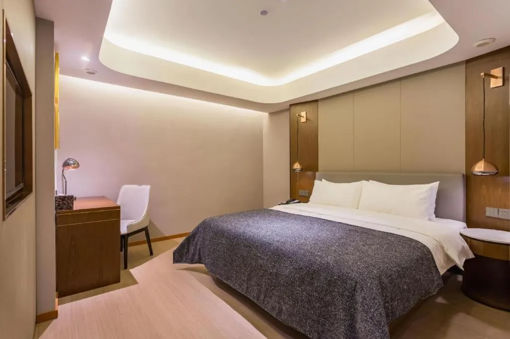 Bed in Yitel Collection Beijing Capital Airport New International Exhibition