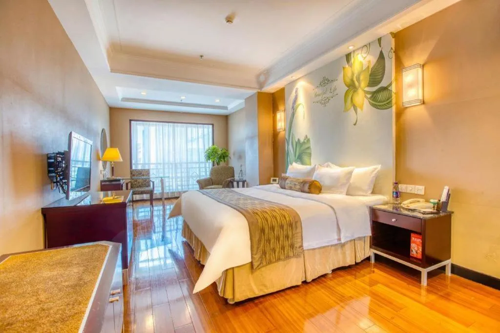 Bed in Qingdao Blue Horizon Hotel Laoshan