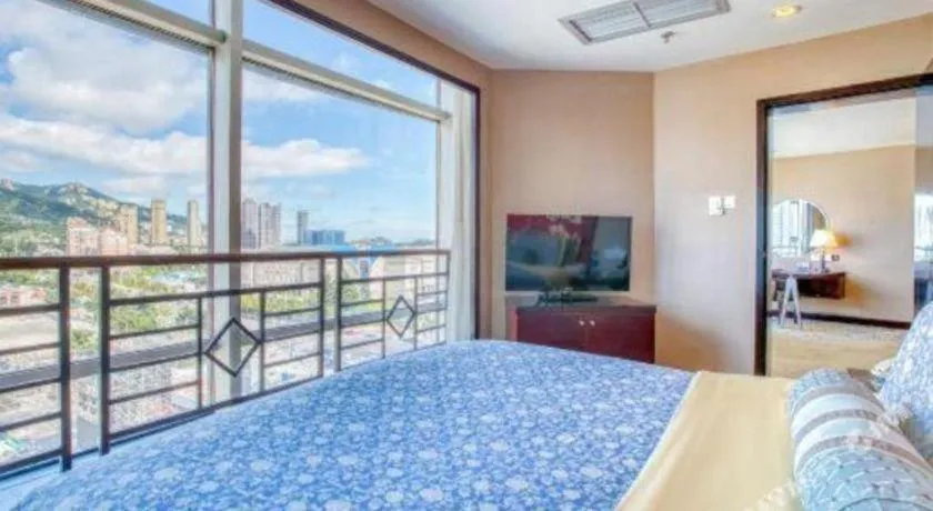 Bed in Qingdao Blue Horizon Hotel Laoshan