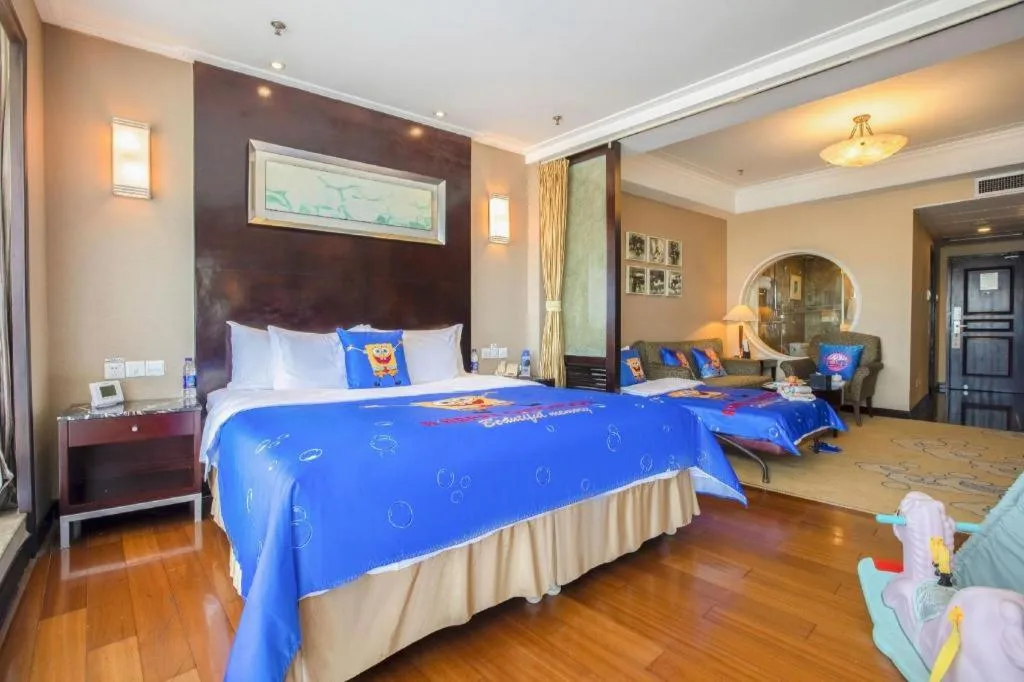 Bed in Qingdao Blue Horizon Hotel Laoshan