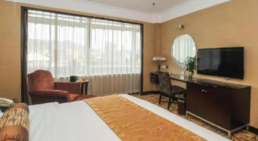 Bed in Qingdao Blue Horizon Hotel Laoshan