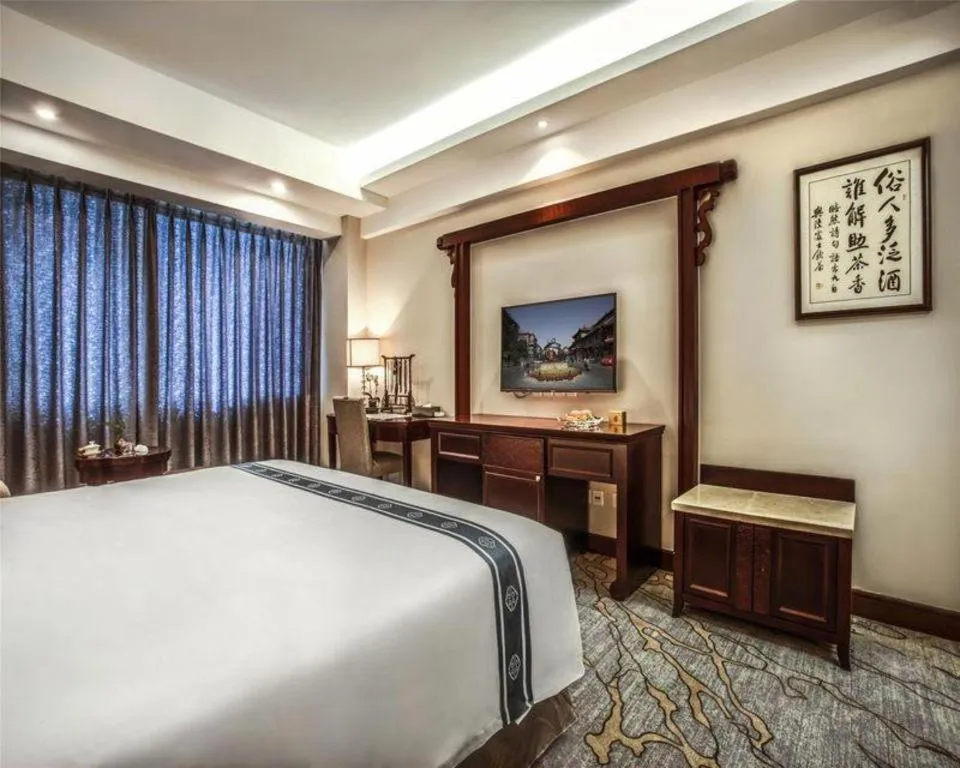 Bed in Chengdu Handu International Hotel