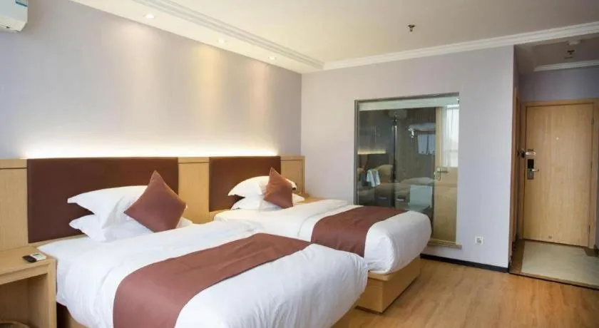 Bed in GYA Hotel Shanghai Songjiang Wanda Plaza