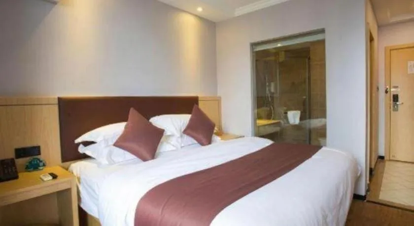 Bed in GYA Hotel Shanghai Songjiang Wanda Plaza