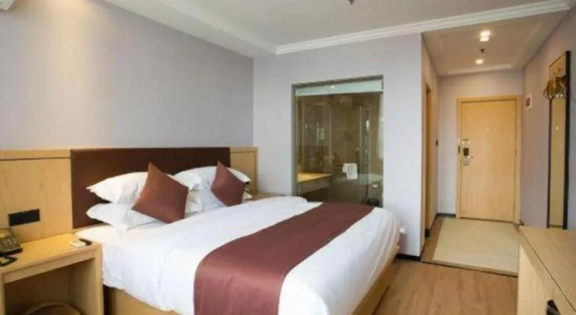 Bed in GYA Hotel Shanghai Songjiang Wanda Plaza