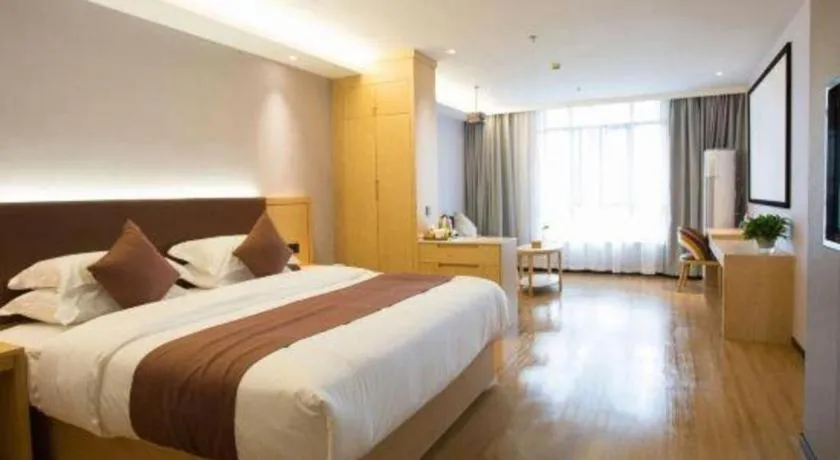 Bed in GYA Hotel Shanghai Songjiang Wanda Plaza