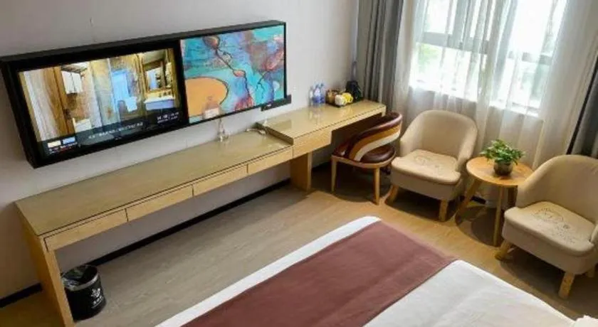 Bed in GYA Hotel Shanghai Songjiang Wanda Plaza