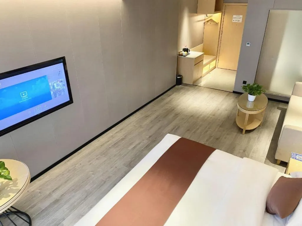 Bed in GYA Hotel Shanghai Songjiang Wanda Plaza