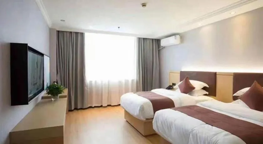 Bed in GYA Hotel Shanghai Songjiang Wanda Plaza