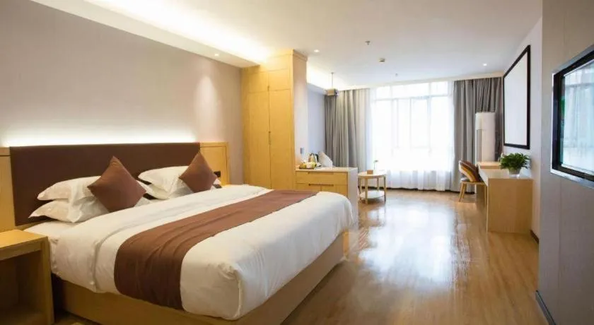 Bed in GYA Hotel Shanghai Songjiang Wanda Plaza